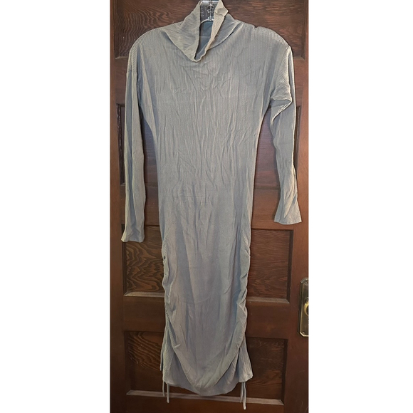 Saturday Sunday Dresses & Skirts - Women's XS Saturday Sunday Sage Green Ribbed Turtleneck Long Sleeve Dress